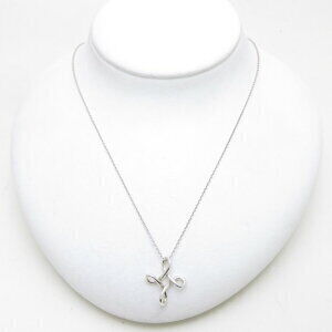 Tiffany Infinity Cross Necklace Silver Pendant
